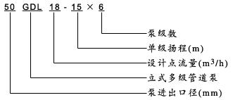 GDL型立式多級管道泵型號意義