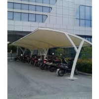 曲阜膜結構車棚廠家-曲阜小區膜結構自行車棚-膜結構污水池加蓋