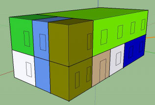 圖1 建筑熱工分區(qū)模型圖