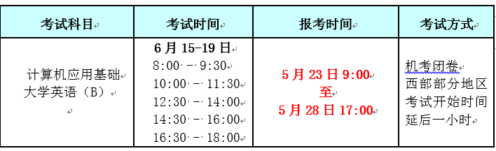 2019年6月網(wǎng)絡(luò)分公共基礎(chǔ)課統(tǒng)一考試報考通知