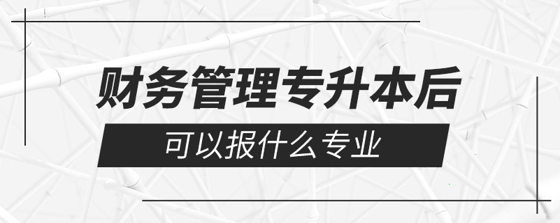 財務(wù)管理專升本后可以報什么專業(yè)