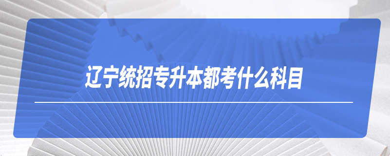 遼寧統(tǒng)招專升本都考什么科目