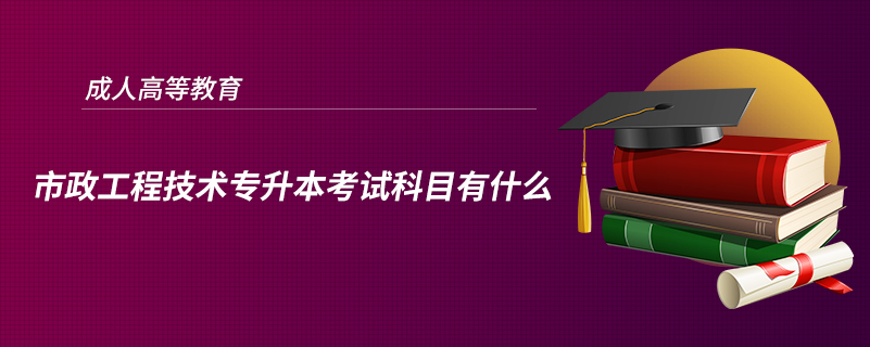 市政工程技術專升本考試科目有什么