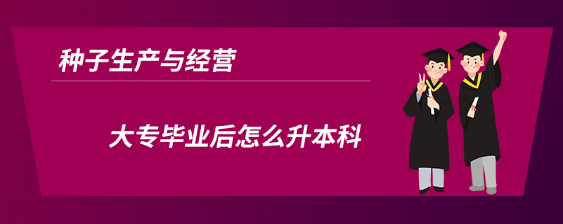 種子生產(chǎn)與經(jīng)營(yíng)大專(zhuān)畢業(yè)后怎么升本科