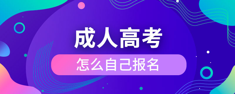 成人高考怎么自己報名