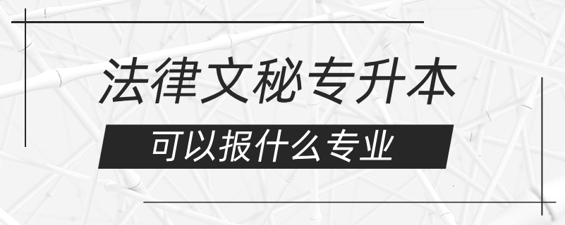 法律文秘專升本可以報(bào)什么專業(yè)