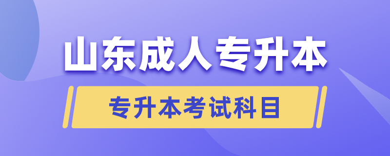 山東成人專升本考試科目有哪些科目