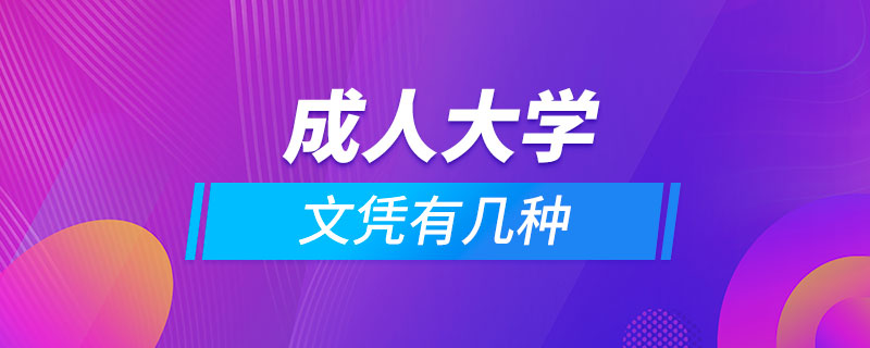 成人大學(xué)文憑有幾種