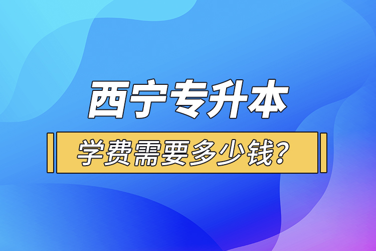 西寧專升本學費需要多少錢？