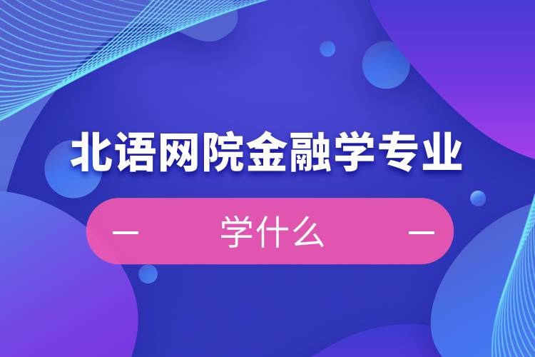 北語網院金融學專業(yè)學什么