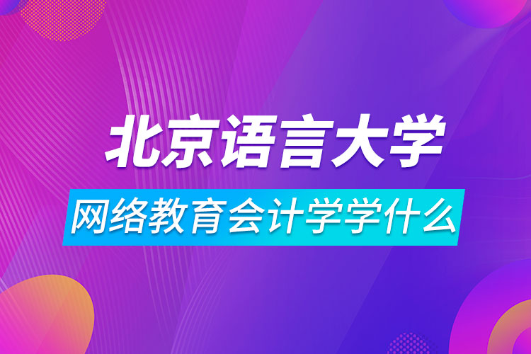 北京語言大學網(wǎng)絡教育會計學學什么