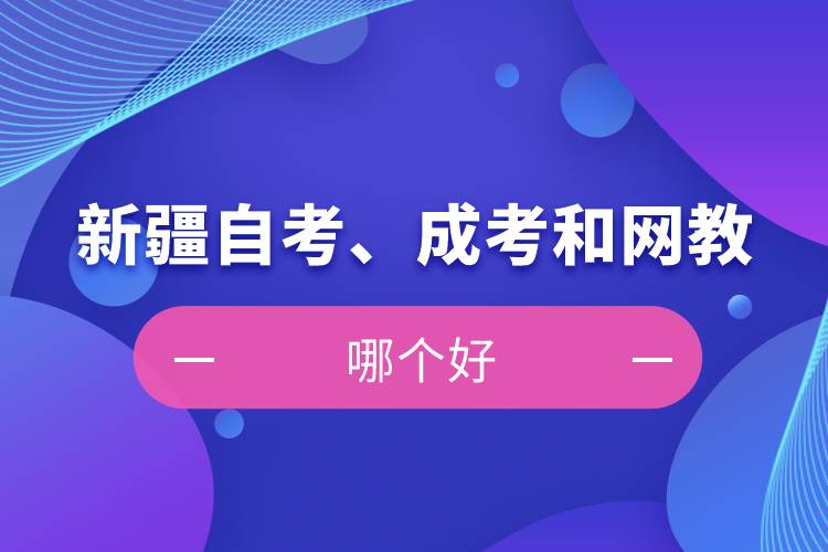 新疆自考、成考和網(wǎng)教哪個(gè)好