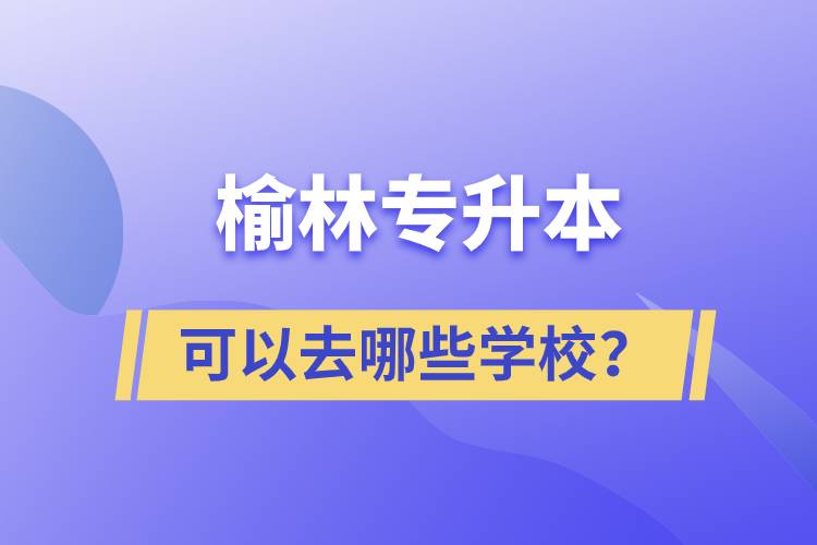 榆林專升本可以去哪些學校？