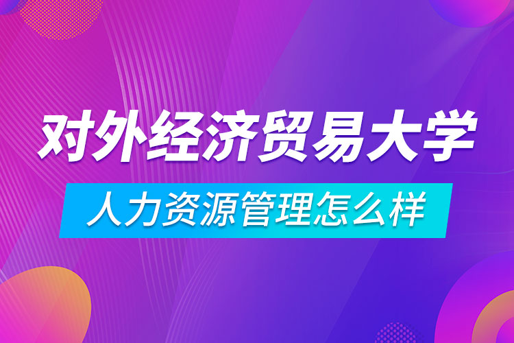 對外經濟貿易大學人力資源管理專業(yè)怎么樣