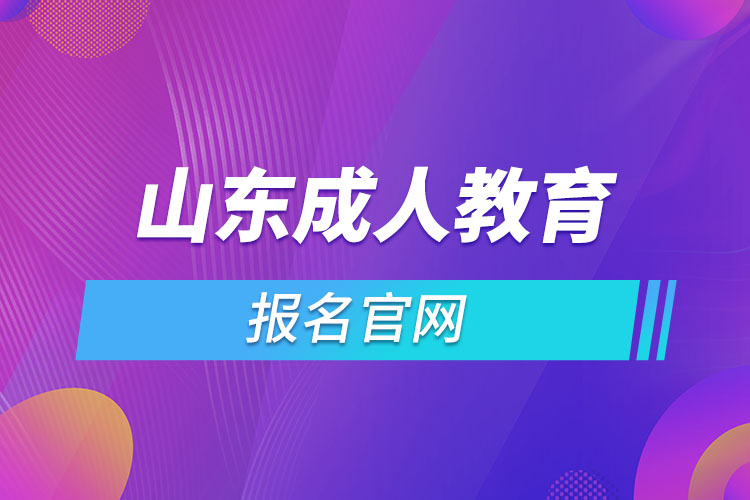 山東成人教育報名網