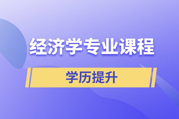 經(jīng)濟學專業(yè)課程