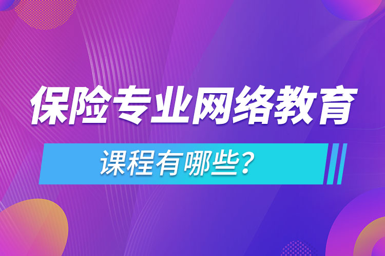 保險(xiǎn)專(zhuān)業(yè)網(wǎng)絡(luò)教育課程有哪些？