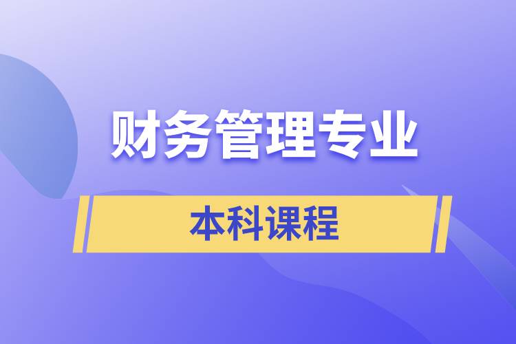 財務(wù)管理專業(yè)本科課程