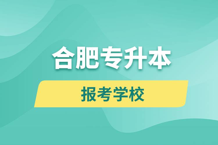 合肥專升本網站報考學校名單