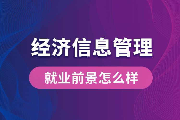 經(jīng)濟信息管理專業(yè)畢業(yè)后就業(yè)前景怎么樣？