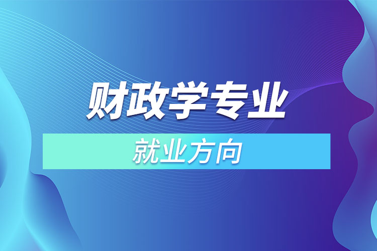 財政學(xué)專業(yè)就業(yè)方向？