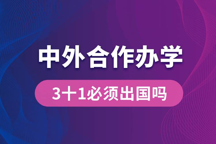 中外合作辦學3十1必須出國嗎