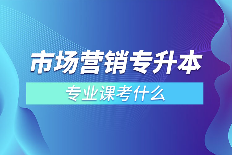 市場營銷專升本的專業(yè)課考什么