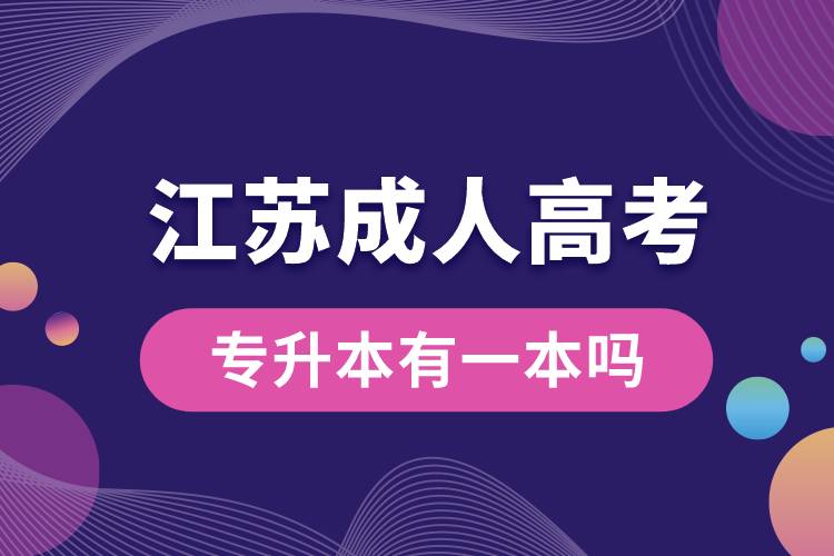 江蘇成人高考專升本有一本嗎.jpg