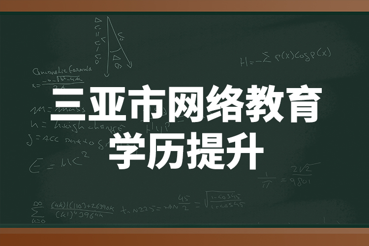 三亞市網(wǎng)絡(luò)教育學(xué)歷提升