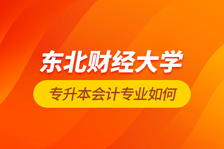 東北財經(jīng)大學專升本會計專業(yè)如何