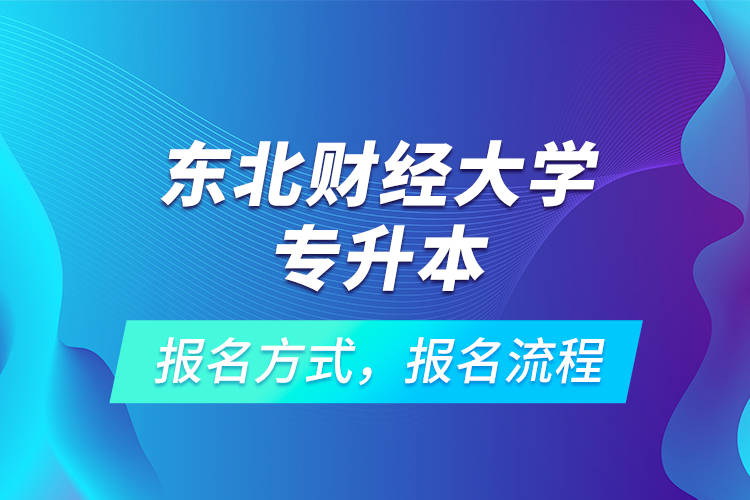 東北財經大學專升本考試報名，報名流程