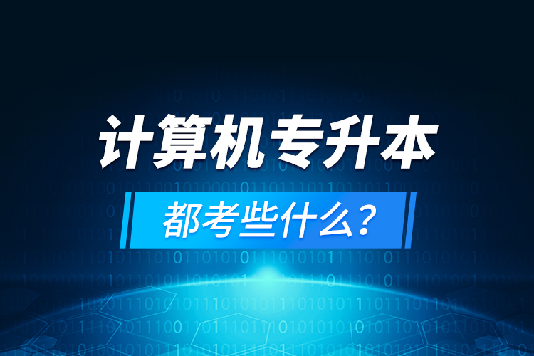 計算機專升本都考些什么？