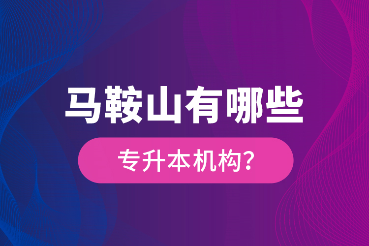 馬鞍山有哪些專升本機(jī)構(gòu)？