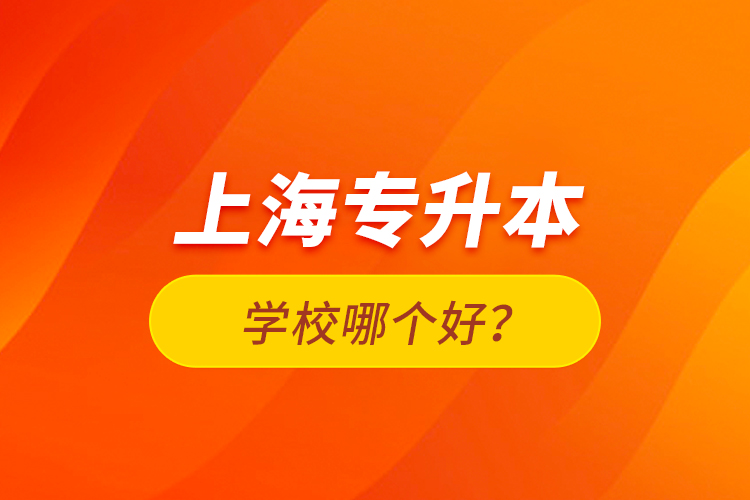 上海專升本學校哪個好？