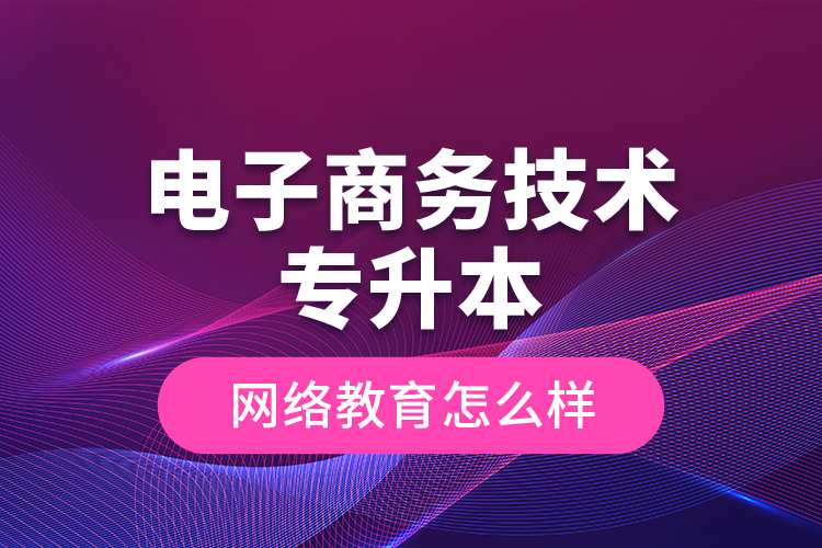 電子商務技術專升本網(wǎng)絡教育怎么樣？