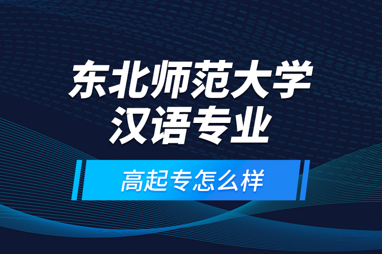 東北師范大學(xué)漢語專業(yè)高起專怎么樣？