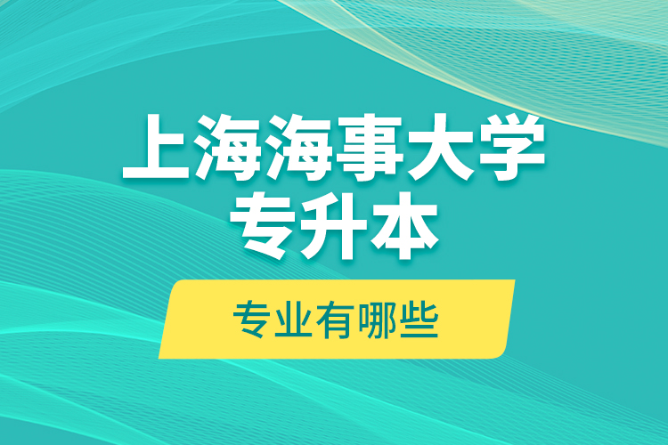 上海海事大學(xué)專升本的專業(yè)有哪些